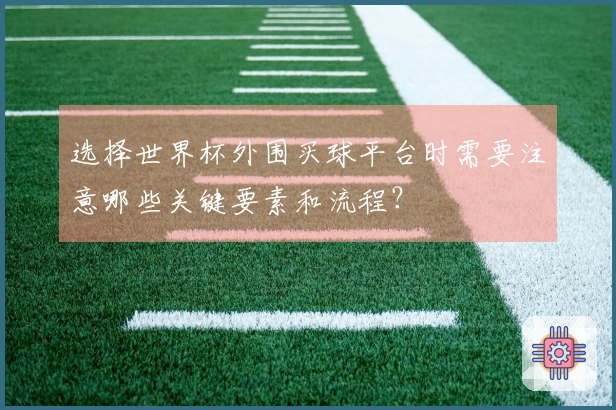 选择世界杯外围买球平台时需要注意哪些关键要素和流程？